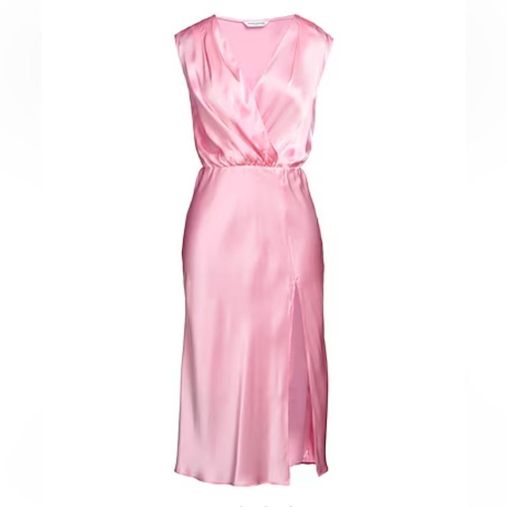 Amanda Uprichard Mathews Flamingo Dress Pink Feel Slip Sz S Revolve Flaw